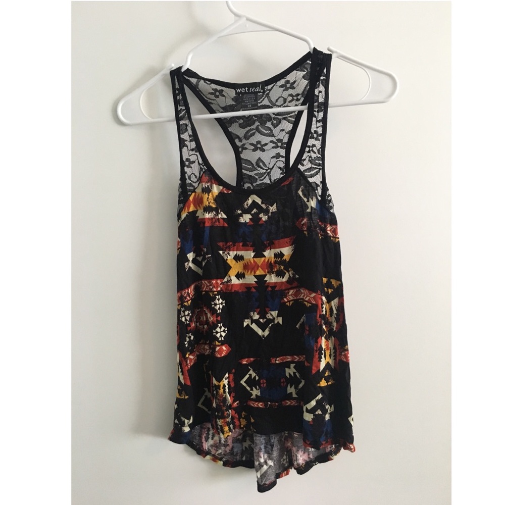 Aztec print, Racer-back tank top
